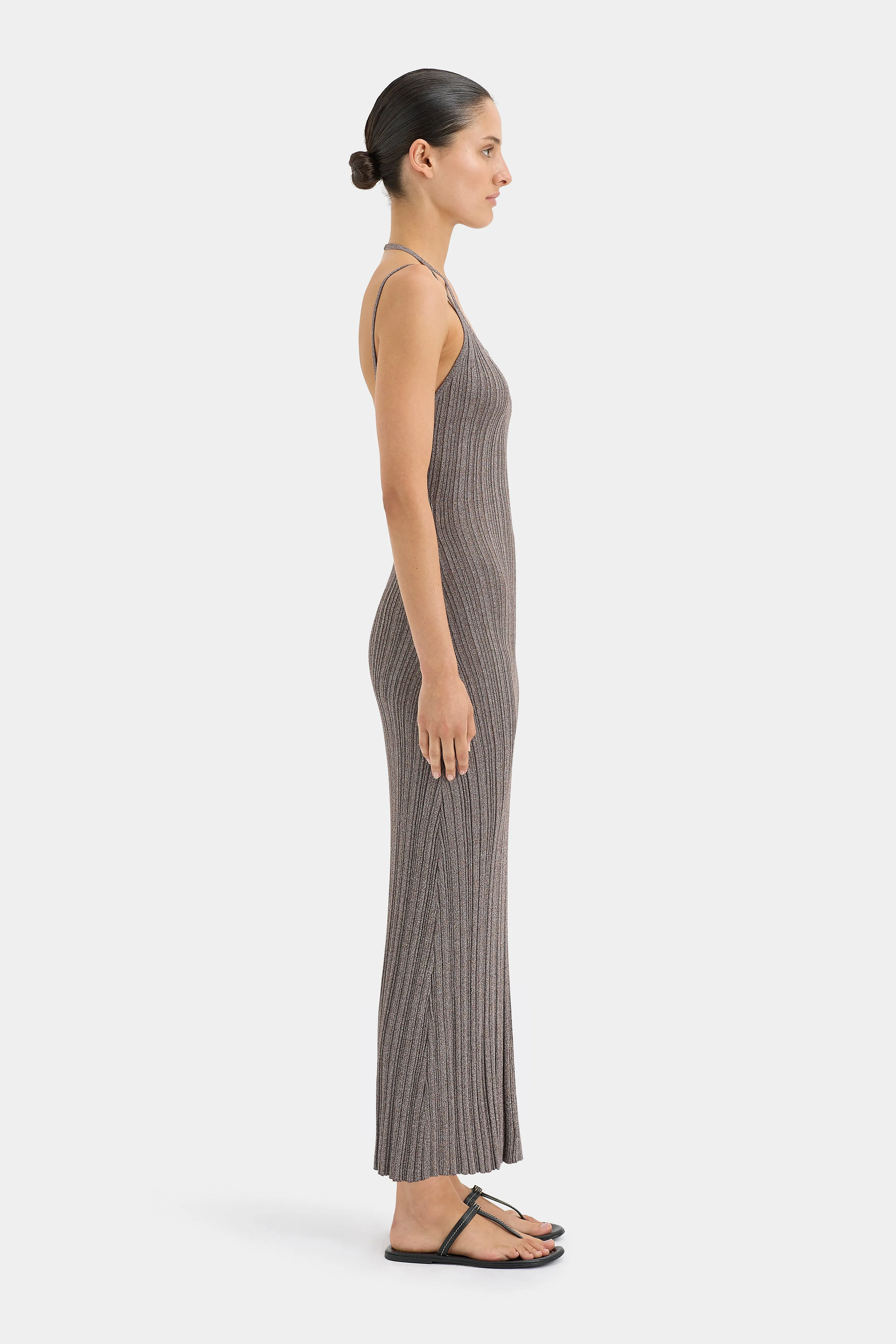 Impasto Ribbed Halter Maxi Dress sold by SIR the label product image thumbnail 3