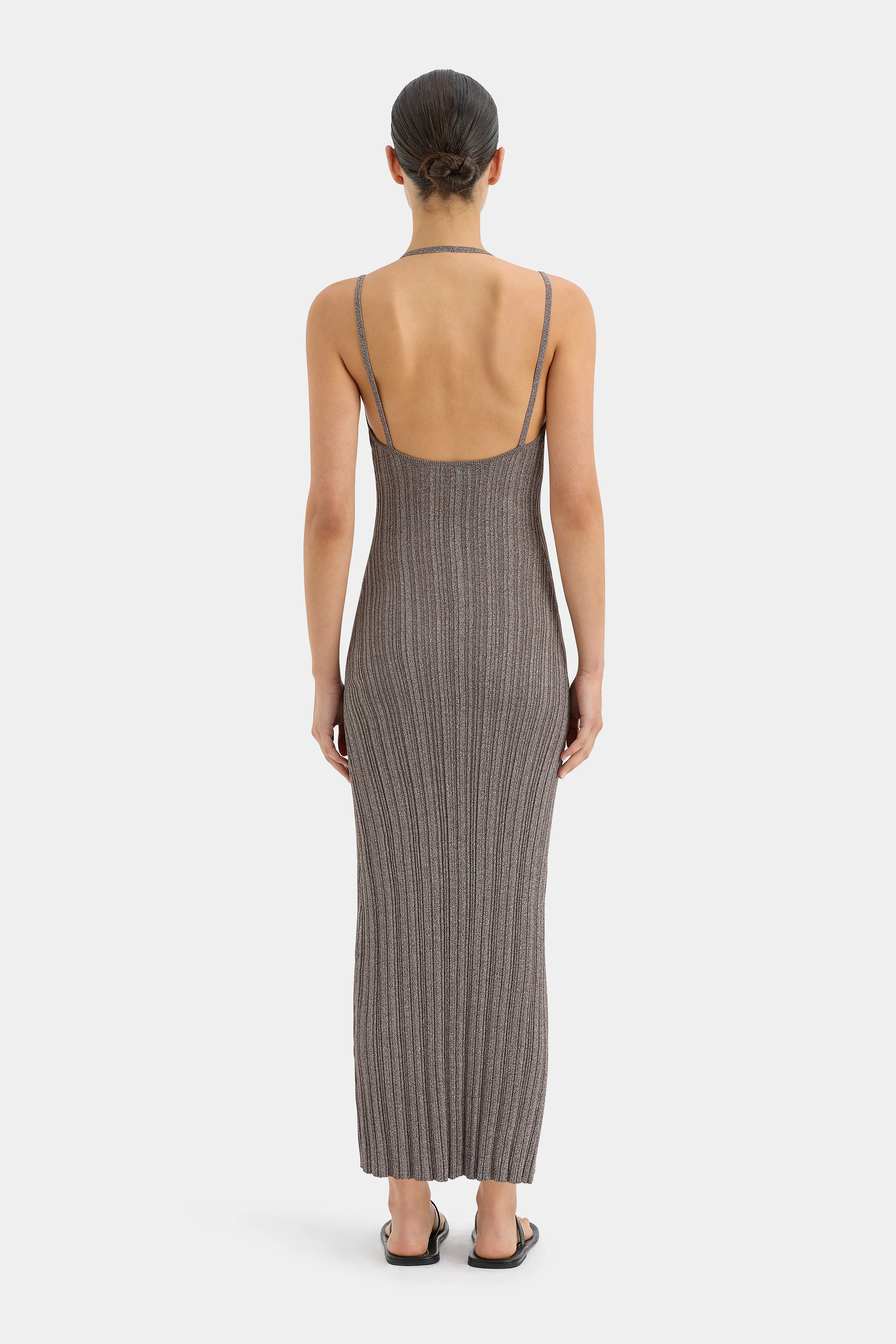 Impasto Ribbed Halter Maxi Dress sold by SIR the label product image thumbnail 4