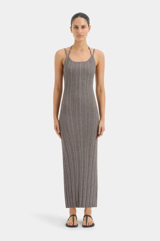 Impasto Ribbed Halter Maxi Dress sold by SIR the label