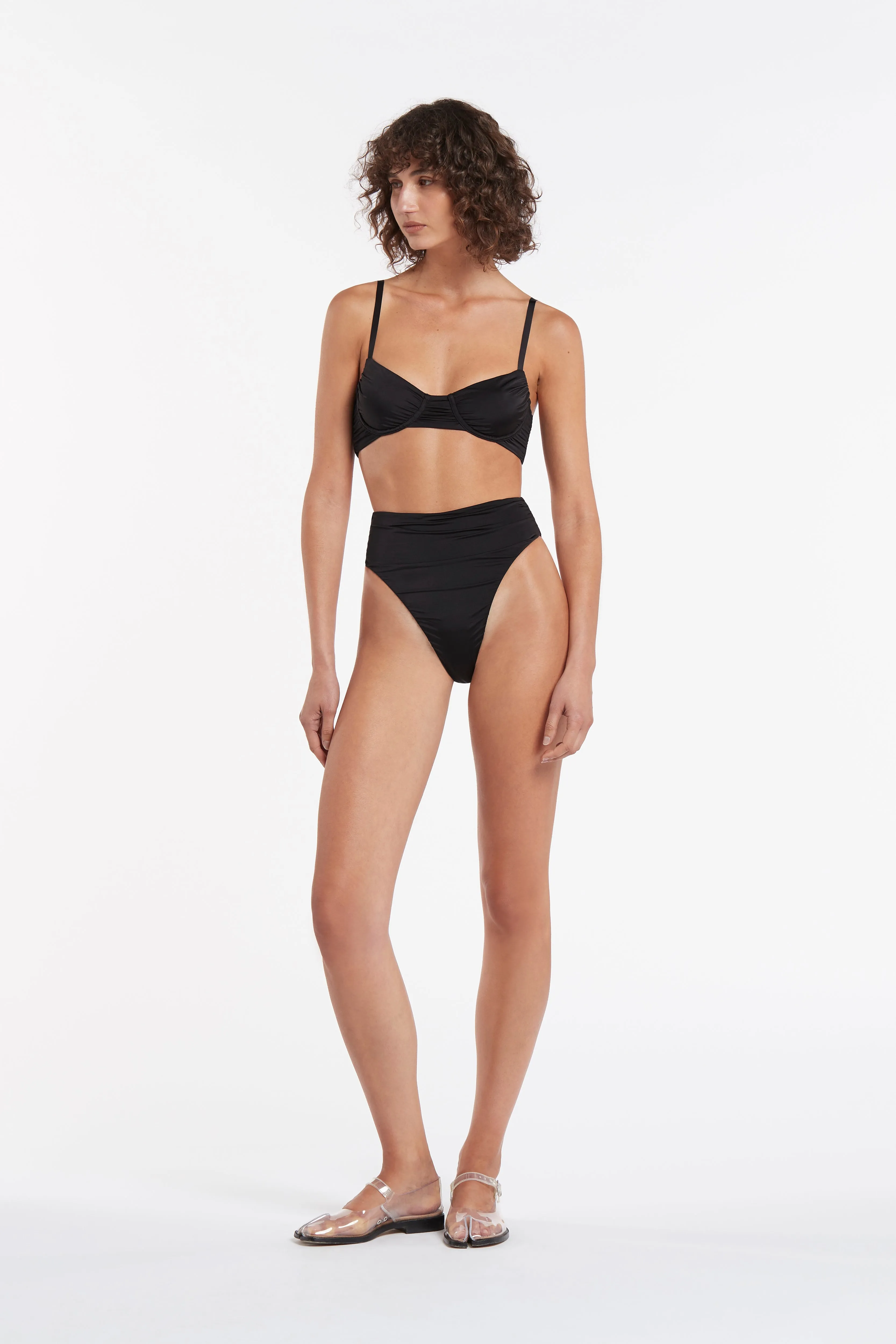 Eloi Ruched High Cut Brief sold by SIR the label product image thumbnail 3