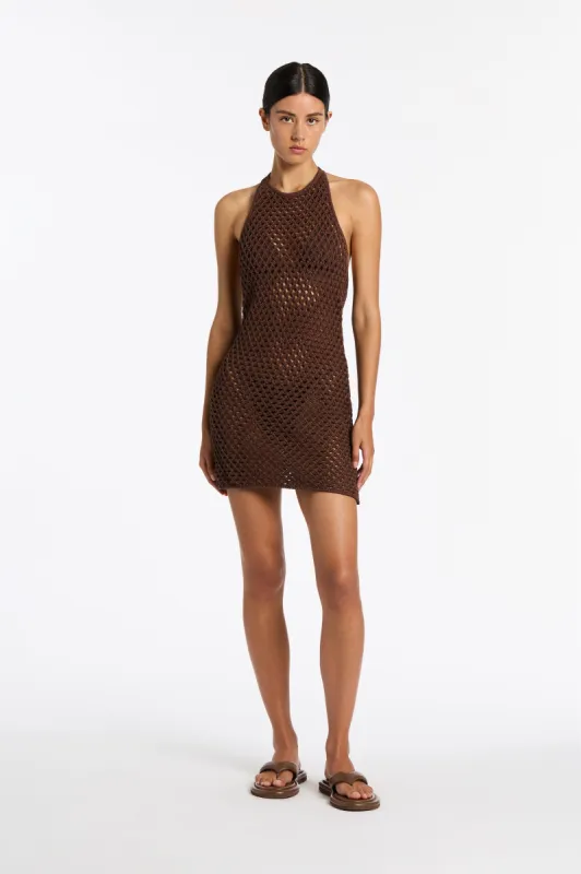 Aline Crochet Halter Mini sold by SIR the label