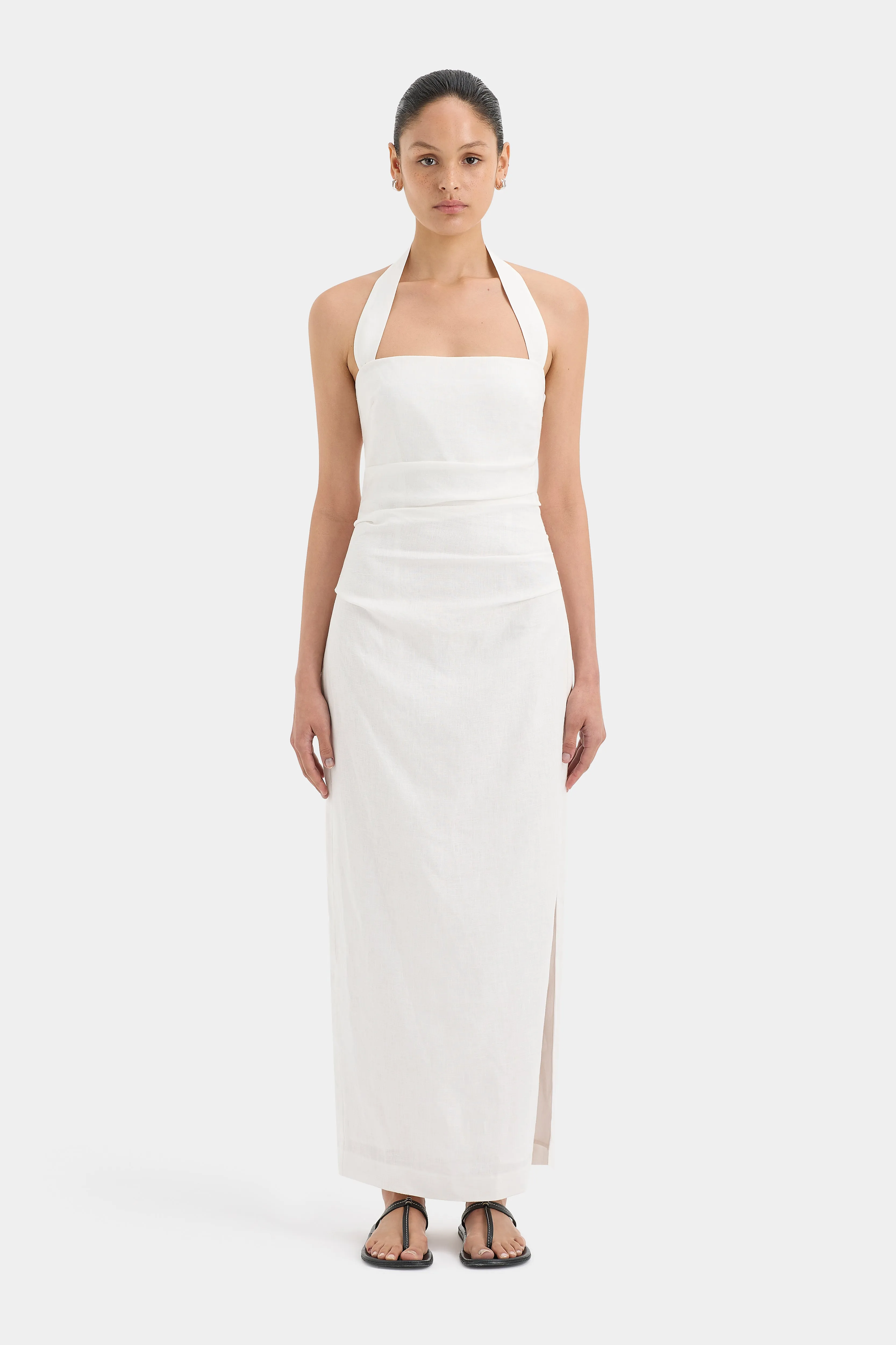 Noemi Halter Midi Dress sold by SIR the label