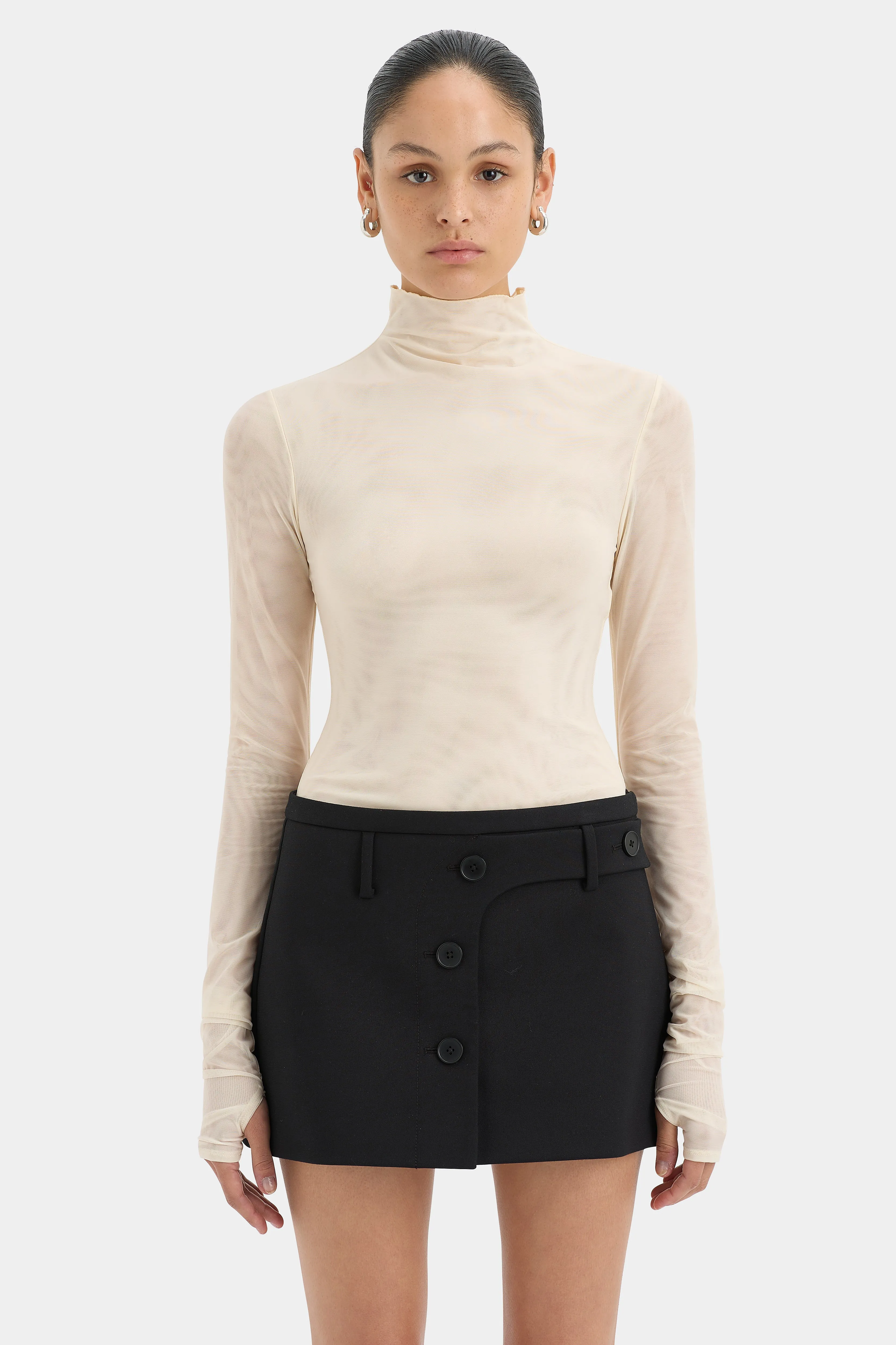 Jacques Mesh Bodysuit sold by SIR the label product image thumbnail 3