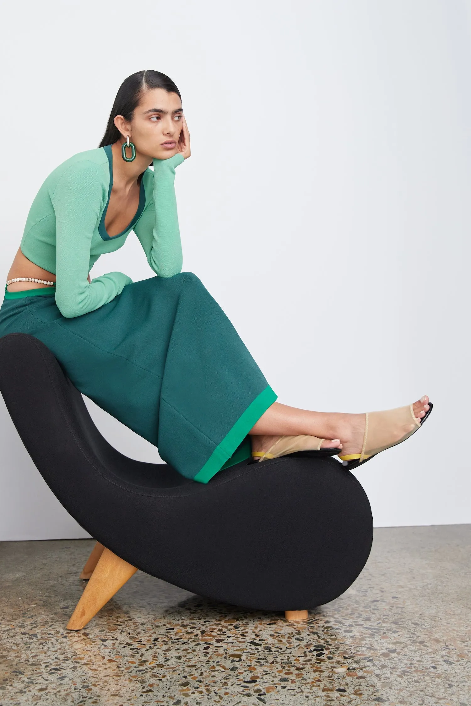 Salvador Beaded Midi Skirt sold by SIR the label product image thumbnail 2