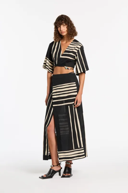 Linocut Wrap Crop made by SIR the label