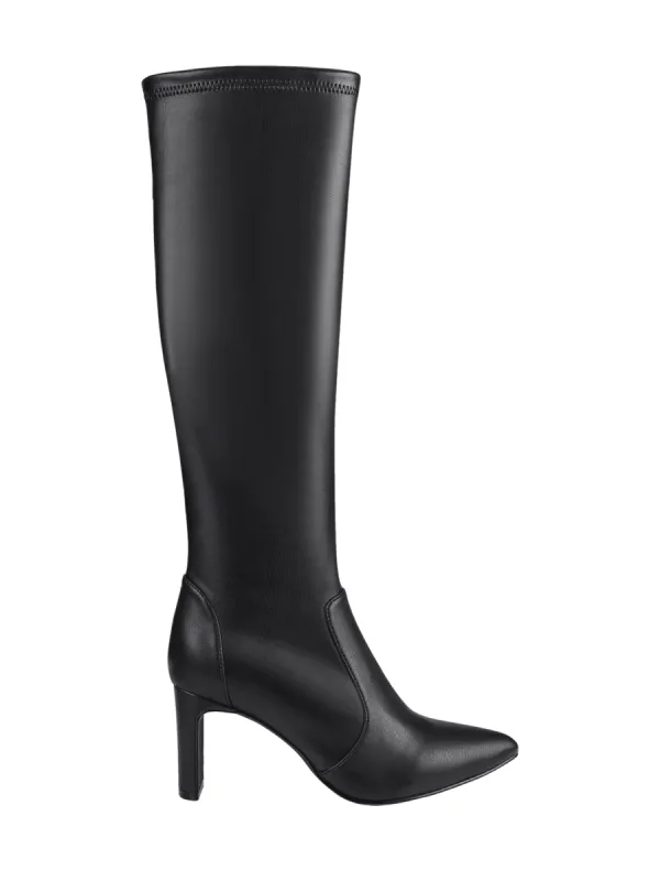 Bradley Knee High Boots - Black Stretch sold by Siren Shoes