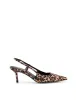 Yohana Heeled Slingback - Leopard Satin sold by Siren Shoes