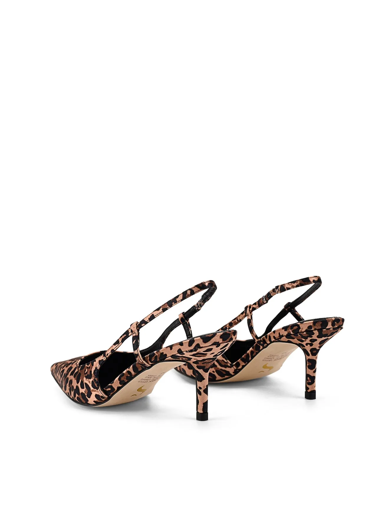 Yohana Heeled Slingback - Leopard Satin sold by Siren Shoes product image thumbnail 5