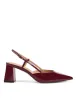 Yasmine Slingback Heels - Wine Patent Leather sold by Siren Shoes