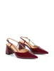 Yasmine Slingback Heels - Wine Patent Leather sold by Siren Shoes