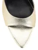 Margot Point Toe Mules - Gold Metallic Leather sold by Siren Shoes
