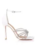 Evie Stiletto Heel (W22) - White Leather sold by Siren Shoes