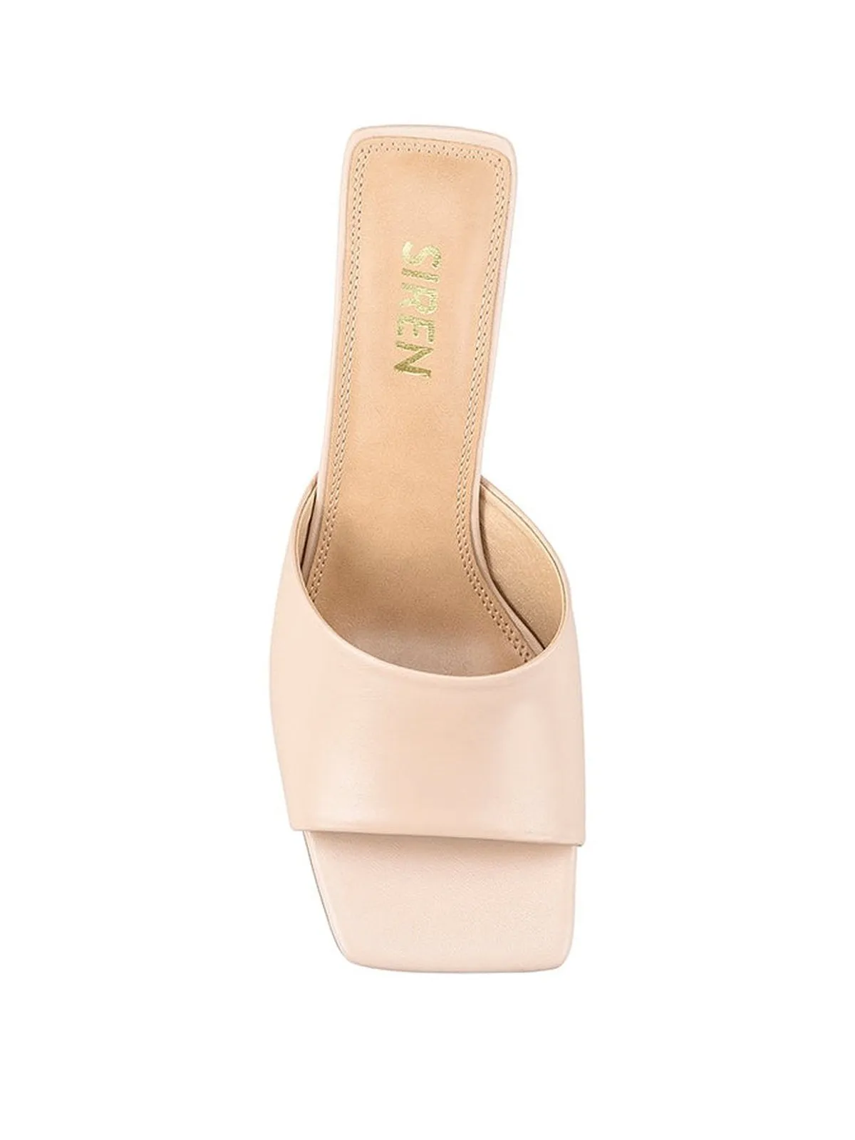 Teepee Block Heel Mules - Nude Leather sold by Siren Shoes product image thumbnail 4