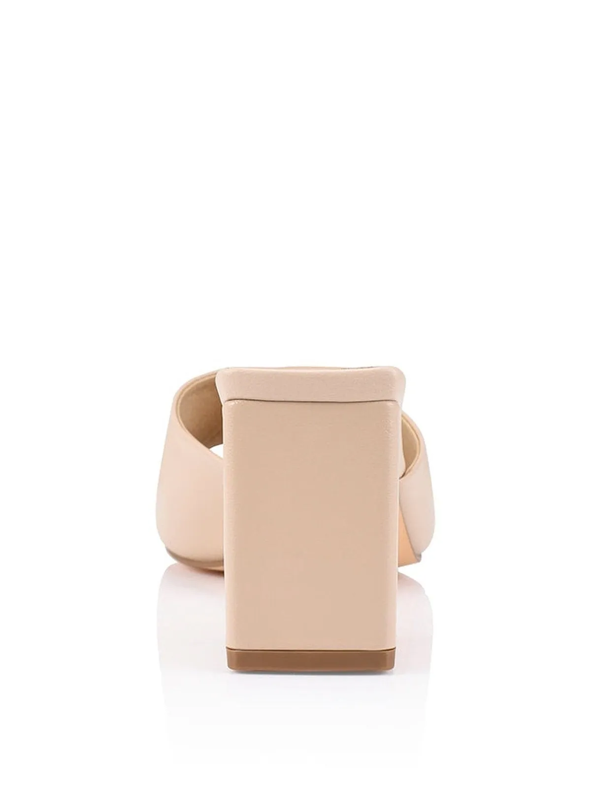 Teepee Block Heel Mules - Nude Leather sold by Siren Shoes product image thumbnail 3