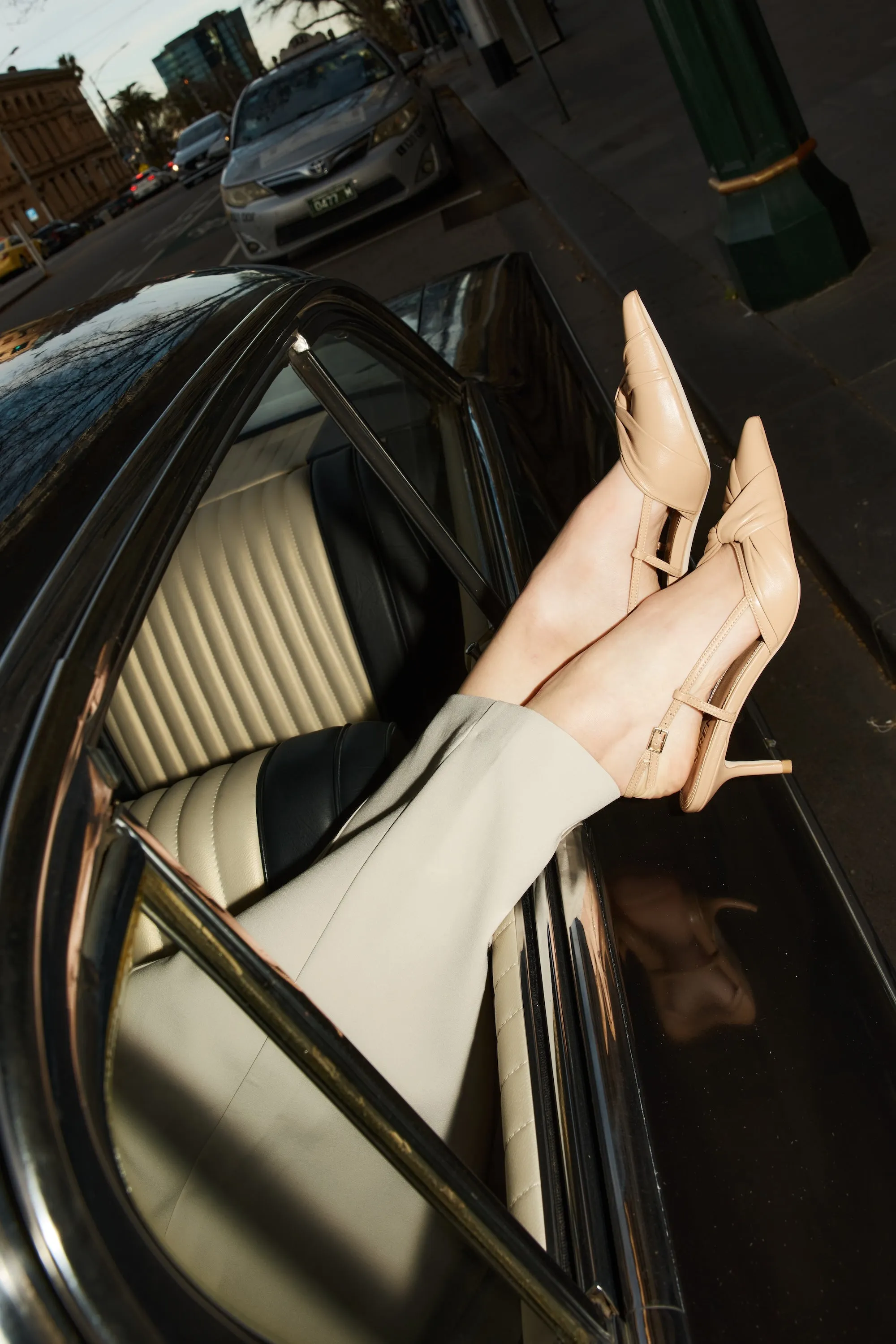 Yonder Slingback Kitten Heels - Almond Tan Leather sold by Siren Shoes product image thumbnail 2