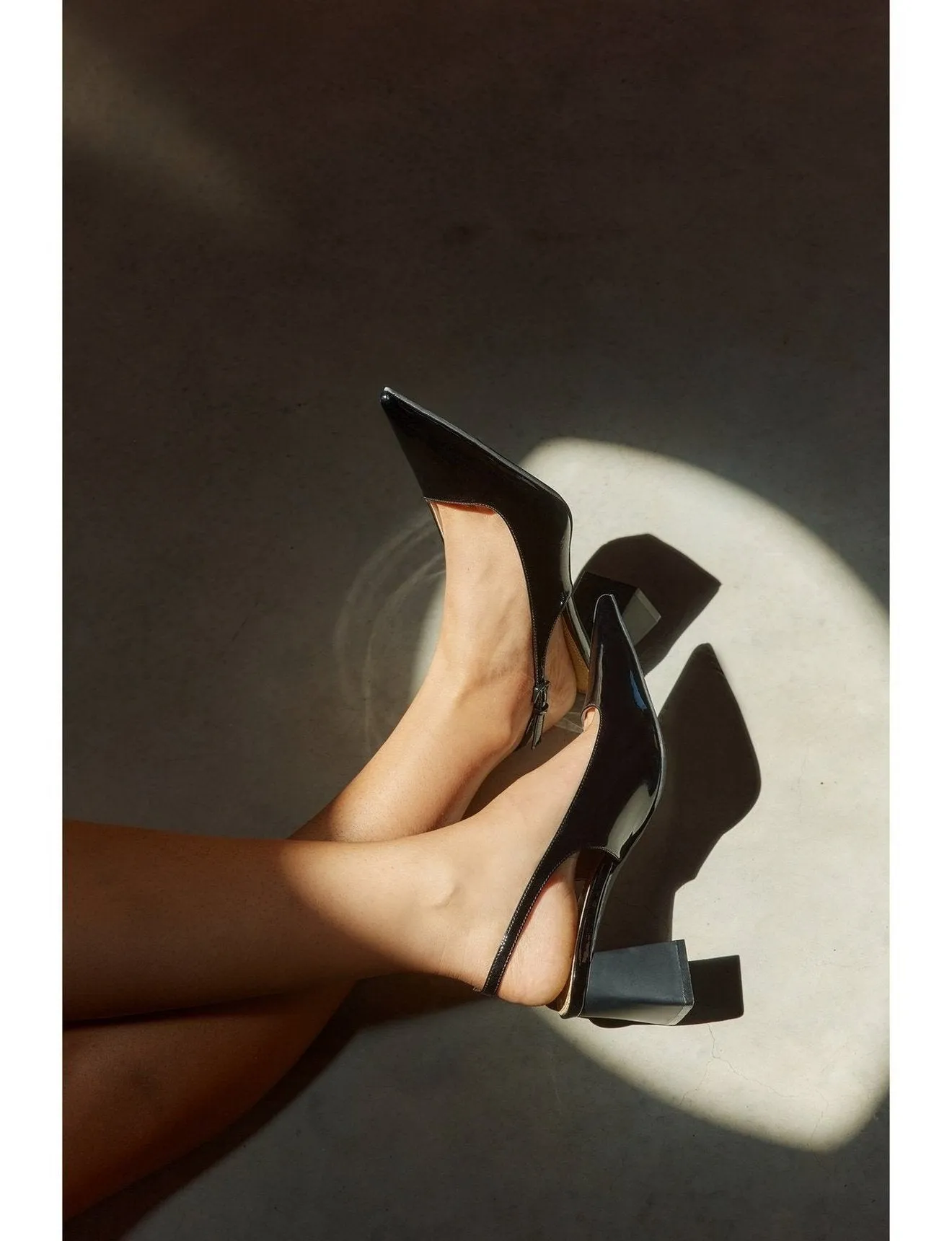 Yarra Pointed Toe Slingbacks - Black Patent Leather sold by Siren Shoes product image thumbnail 3
