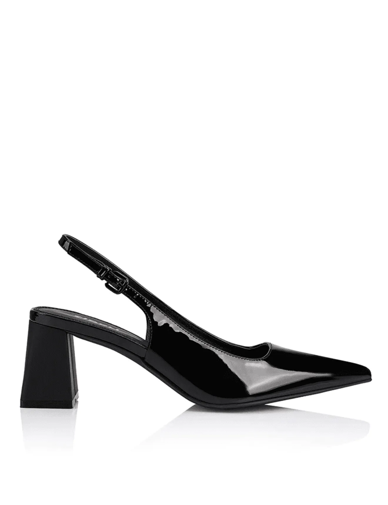 Yarra Pointed Toe Slingbacks - Black Patent Leather sold by Siren Shoes