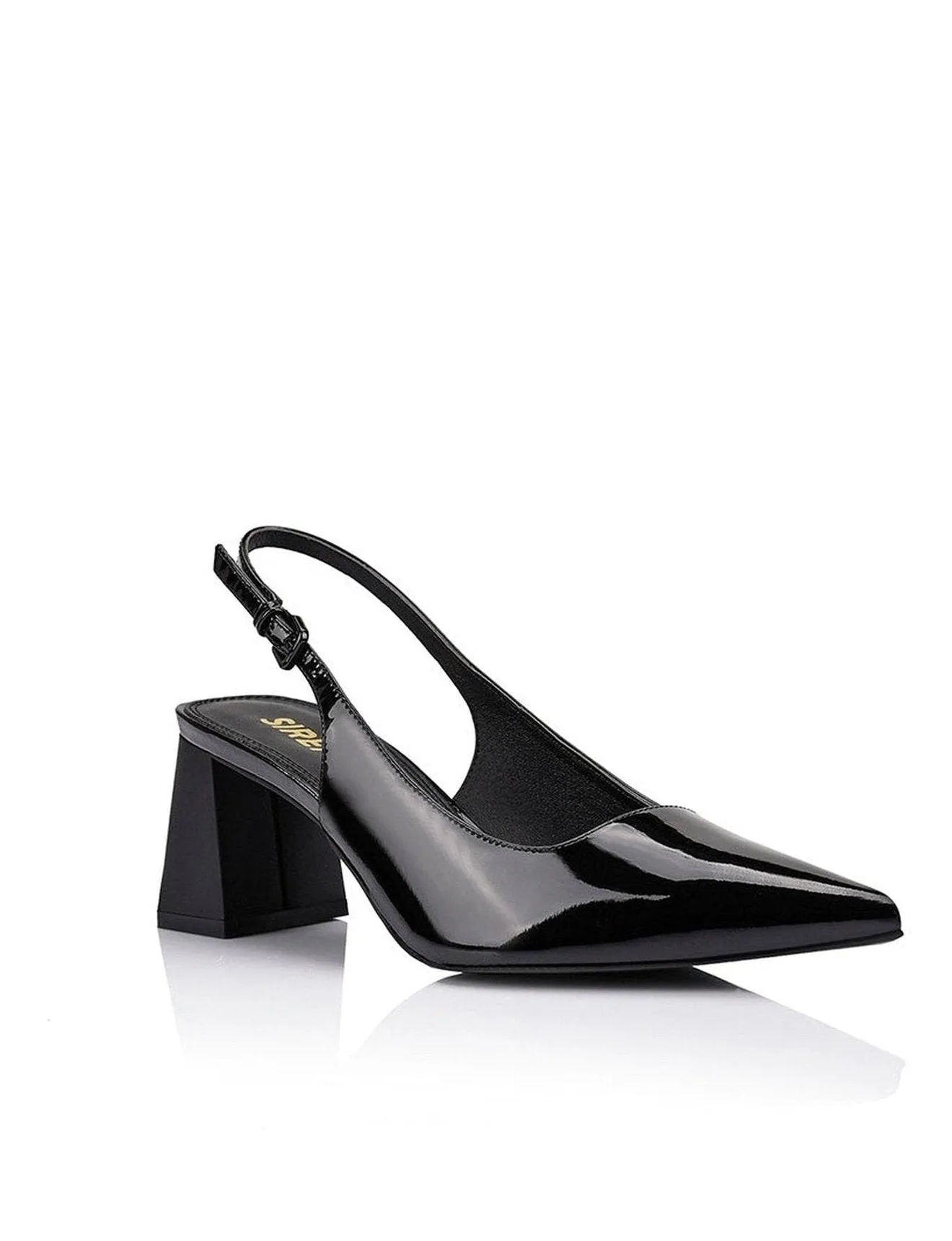 Yarra Pointed Toe Slingbacks - Black Patent Leather sold by Siren Shoes product image thumbnail 4