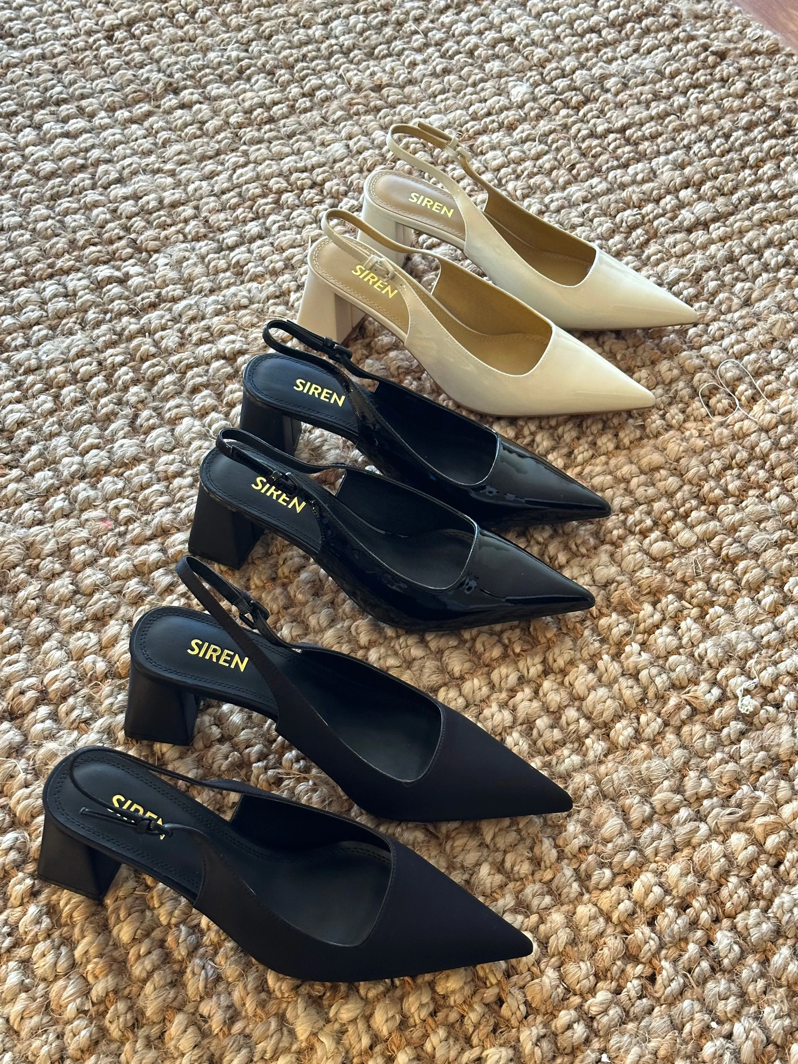 Yarra Pointed Toe Slingbacks - Black Patent Leather sold by Siren Shoes product image thumbnail 2