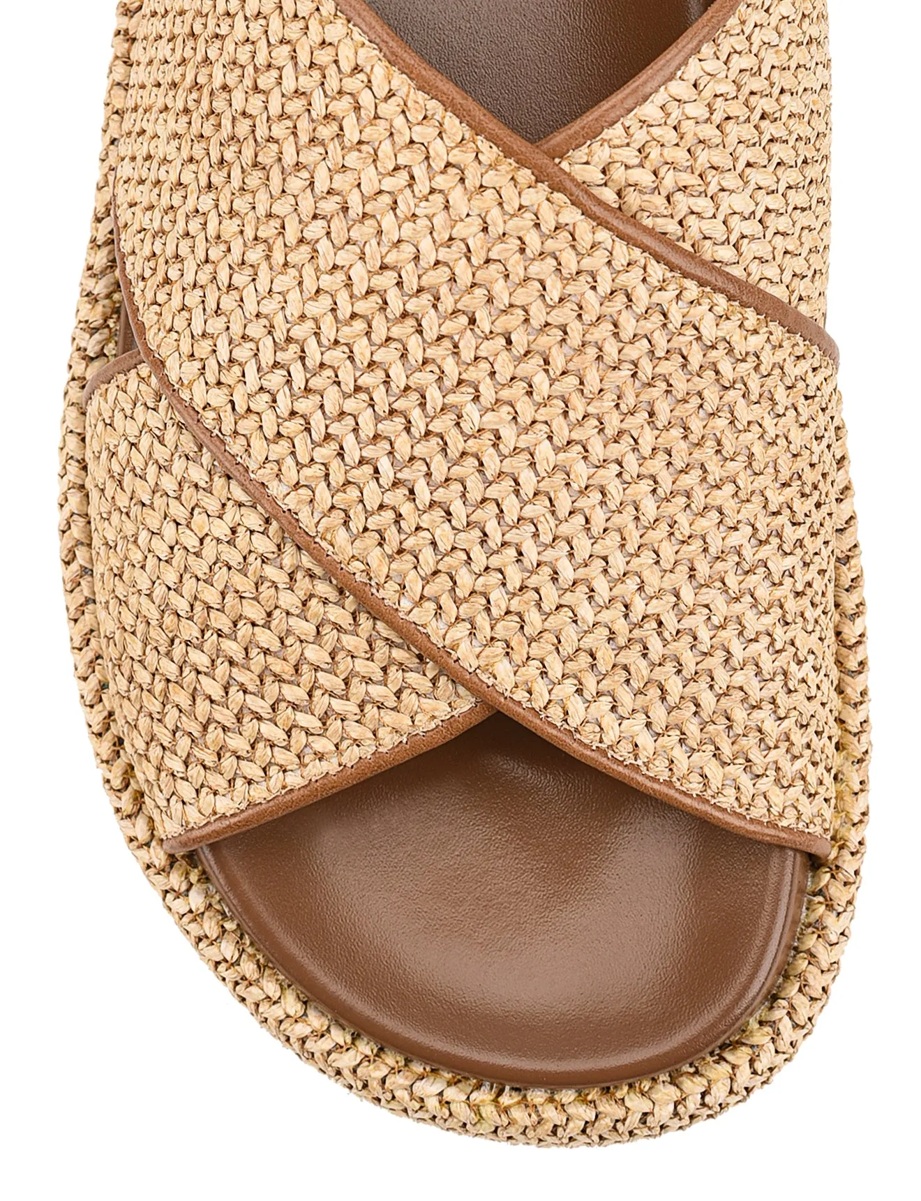 April Flatform Sandals - Natural Weave & Tan sold by Siren Shoes product image thumbnail 3