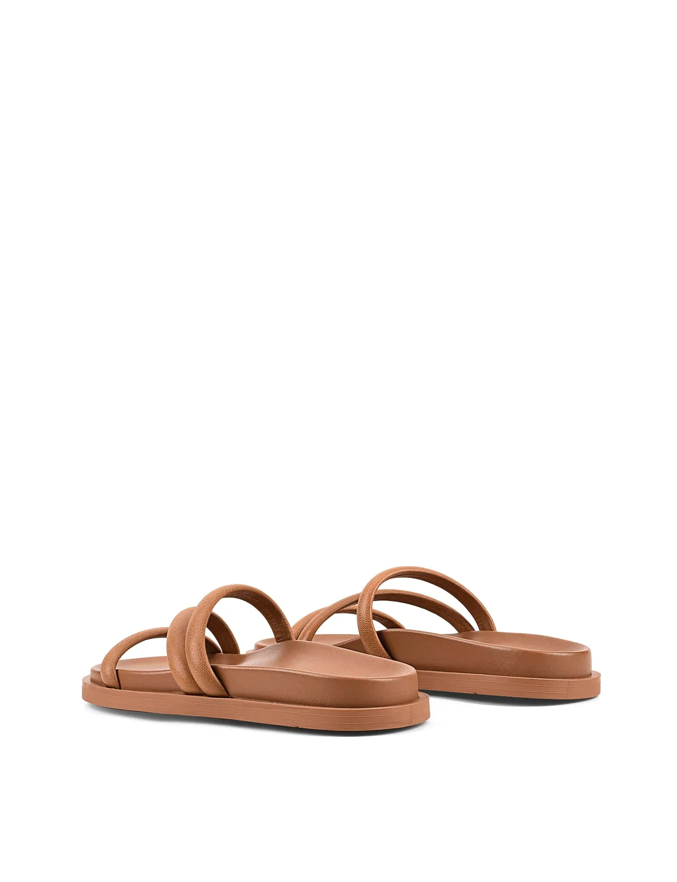 Lane Strappy Footbed Slides - Tan Leather sold by Siren Shoes product image thumbnail 3