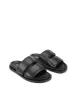 Lacey Footbed Sandals - Black Leather sold by Siren Shoes