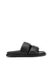Lacey Footbed Sandals - Black Leather sold by Siren Shoes