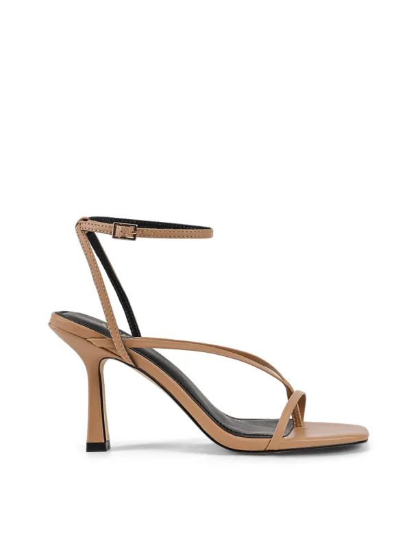 Spice Strappy Sandals - Almond Tan Leather sold by Siren Shoes