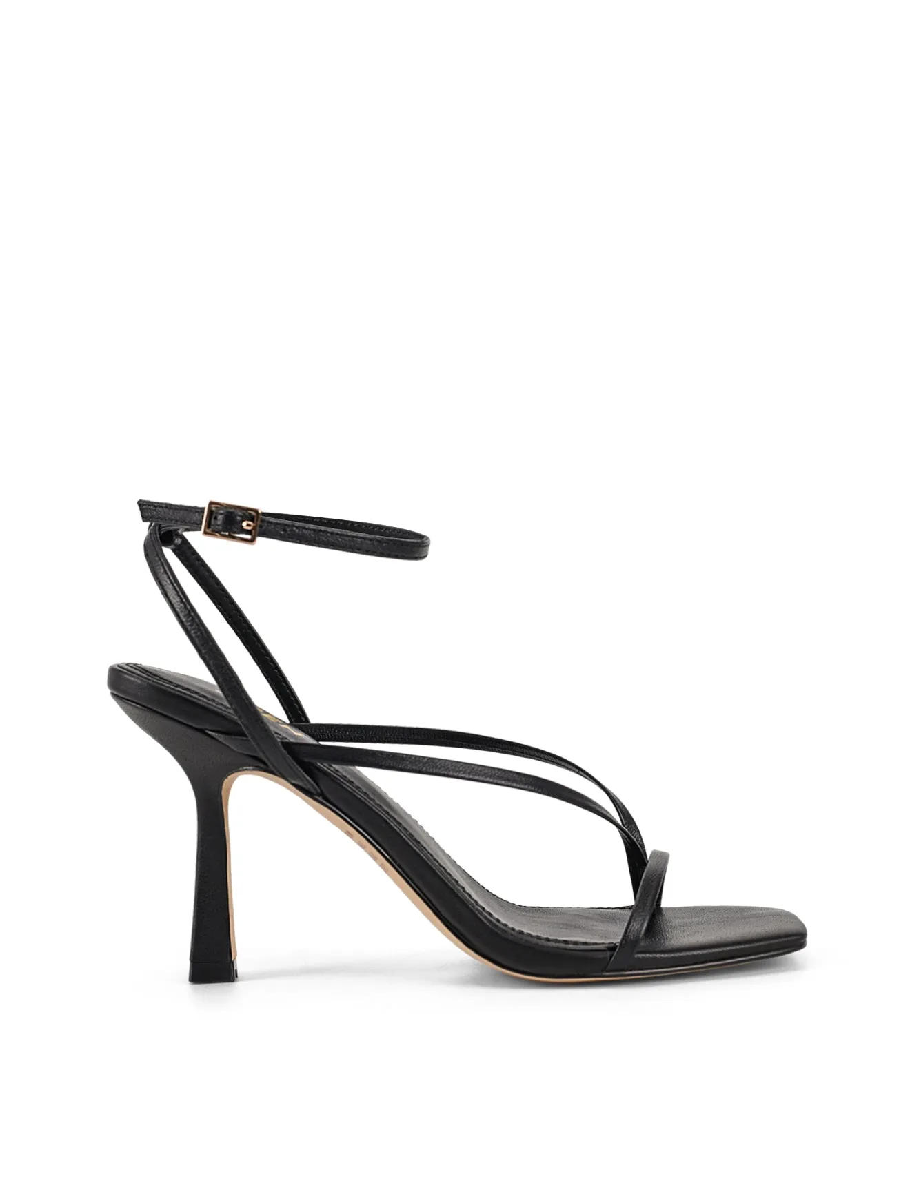 Spice Strappy Sandals - Black Leather sold by Siren Shoes
