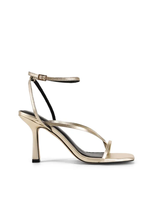 Spice Strappy Sandals - Gold Metallic Leather sold by Siren Shoes