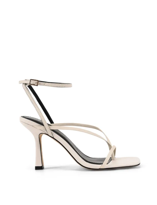 Spice Strappy Sandals - Chalk White Leather sold by Siren Shoes