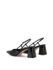 Yasmine Slingback Heels - Black Croc Leather sold by Siren Shoes