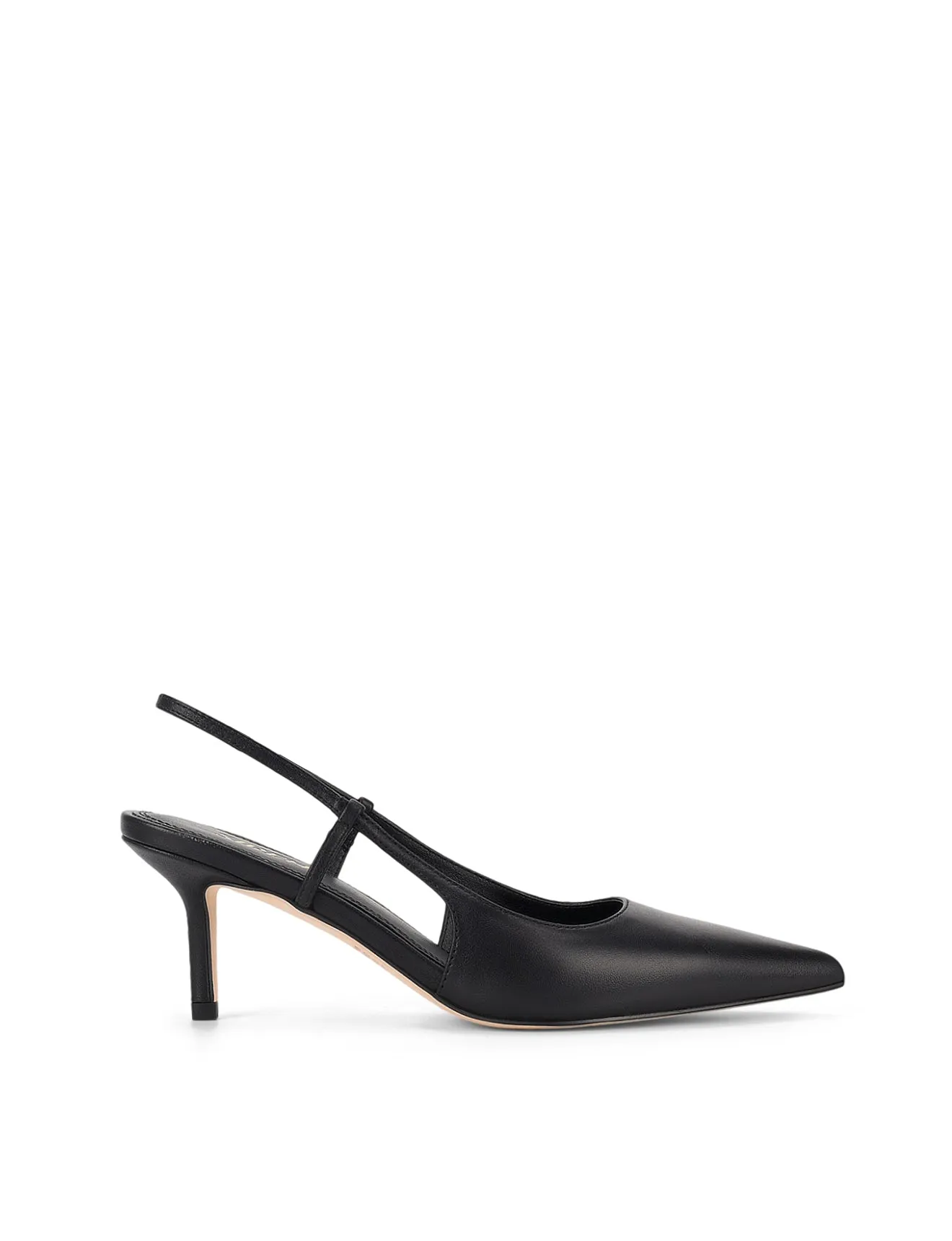 Yohana Heeled Slingback - Black Leather sold by Siren Shoes