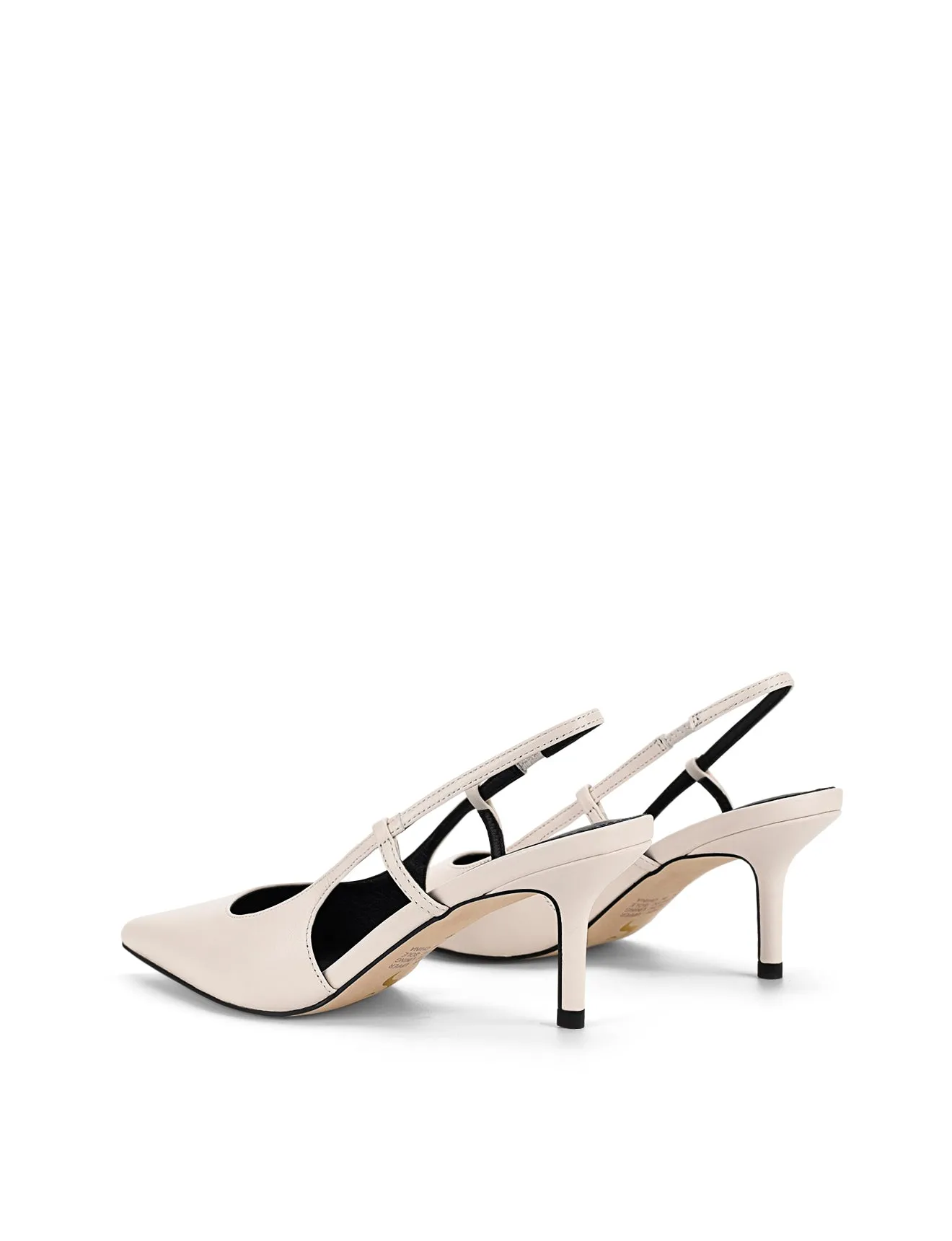 Yohana Heeled Slingback - Chalk White Leather sold by Siren Shoes product image thumbnail 3