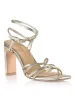 Kalista Block Heel Sandals - Soft Gold Leather sold by Siren Shoes