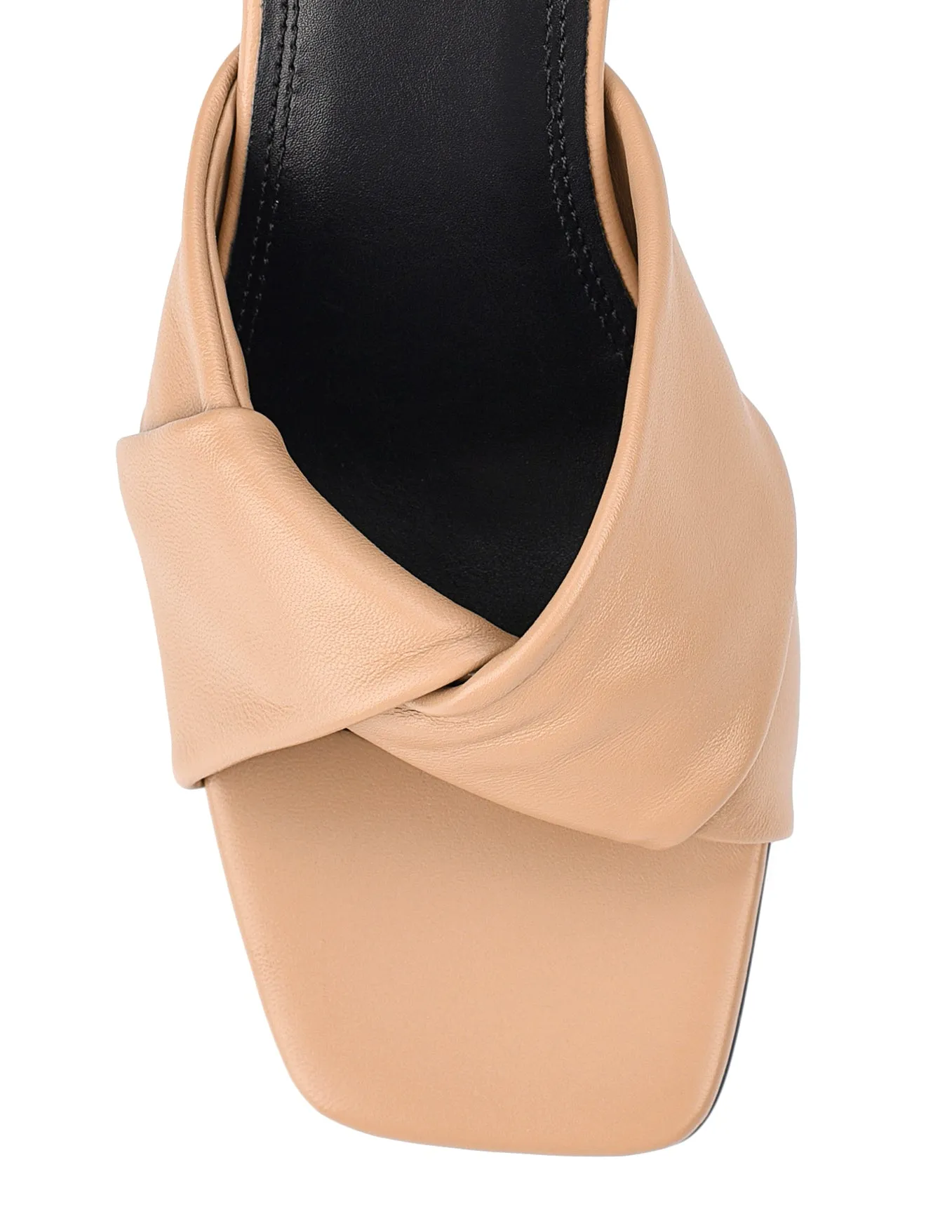 Story Block Heel Mules - Almond Tan Leather sold by Siren Shoes product image thumbnail 4
