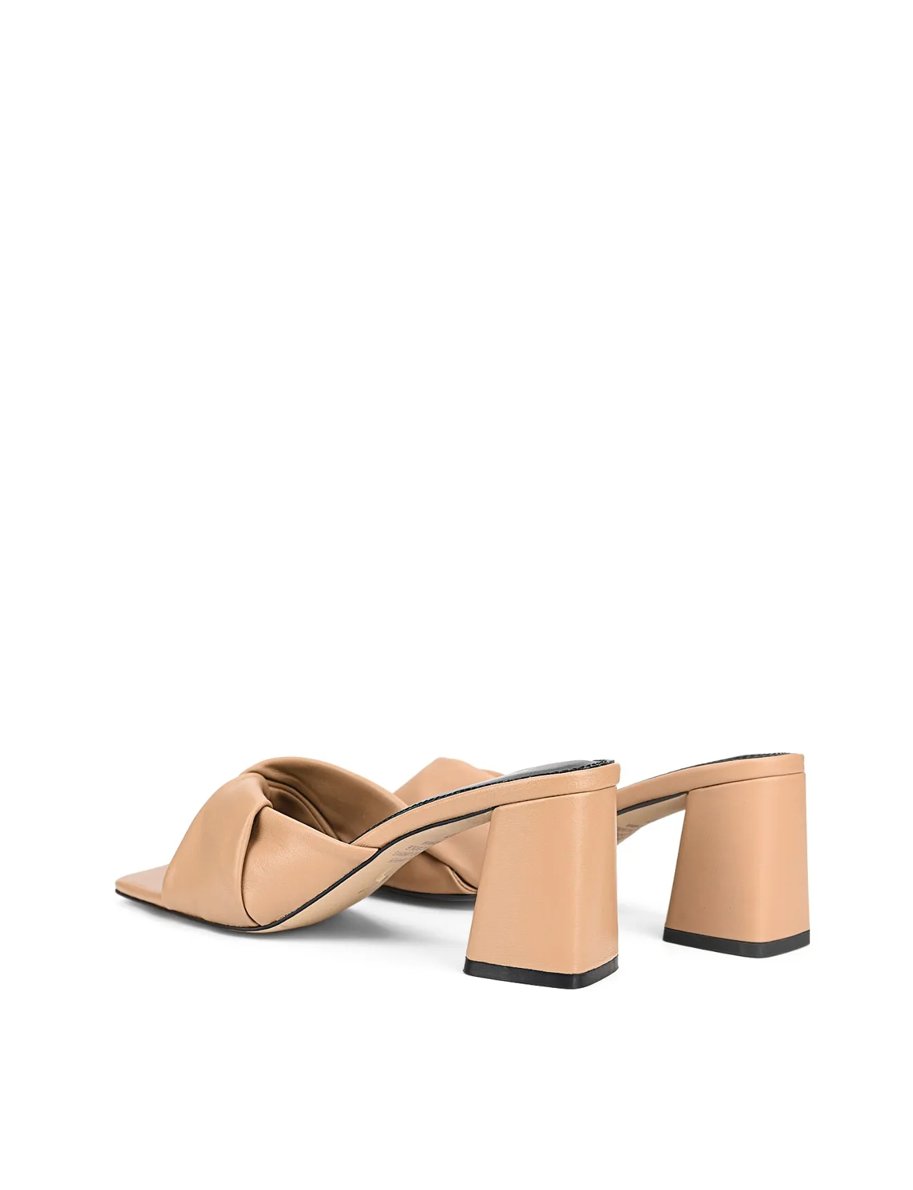 Story Block Heel Mules - Almond Tan Leather sold by Siren Shoes product image thumbnail 3