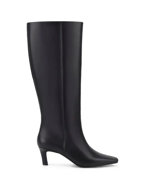 Blake Chisel Toe Long Boot - Black Leather sold by Siren Shoes