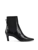 Blair Gusset Ankle Boots - Black Croc Leather sold by Siren Shoes