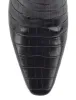 Blair Gusset Ankle Boots - Black Croc Leather sold by Siren Shoes