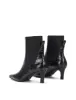 Blair Gusset Ankle Boots - Black Croc Leather sold by Siren Shoes