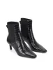 Blair Gusset Ankle Boots - Black Croc Leather sold by Siren Shoes