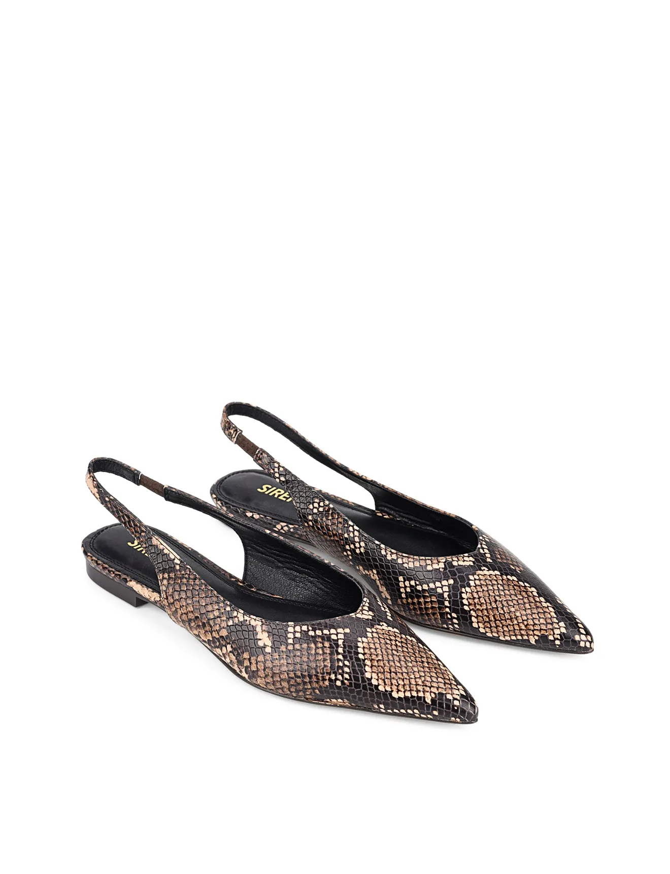 Lorie Slingback Flats - Brown Snake Leather sold by Siren Shoes product image thumbnail 2
