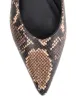 Lorie Slingback Flats - Brown Snake Leather sold by Siren Shoes