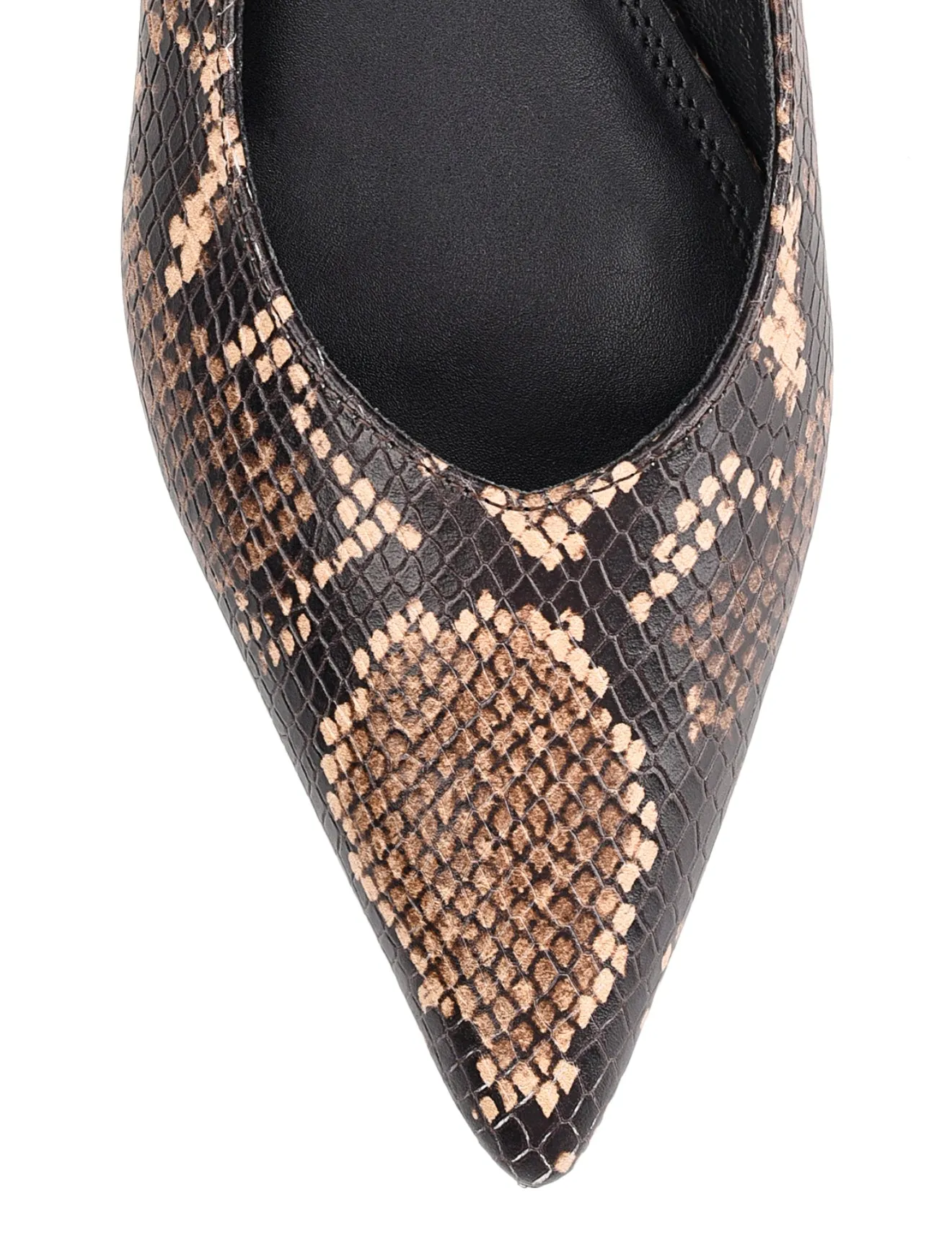 Lorie Slingback Flats - Brown Snake Leather sold by Siren Shoes product image thumbnail 4