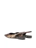 Lorie Slingback Flats - Brown Snake Leather sold by Siren Shoes