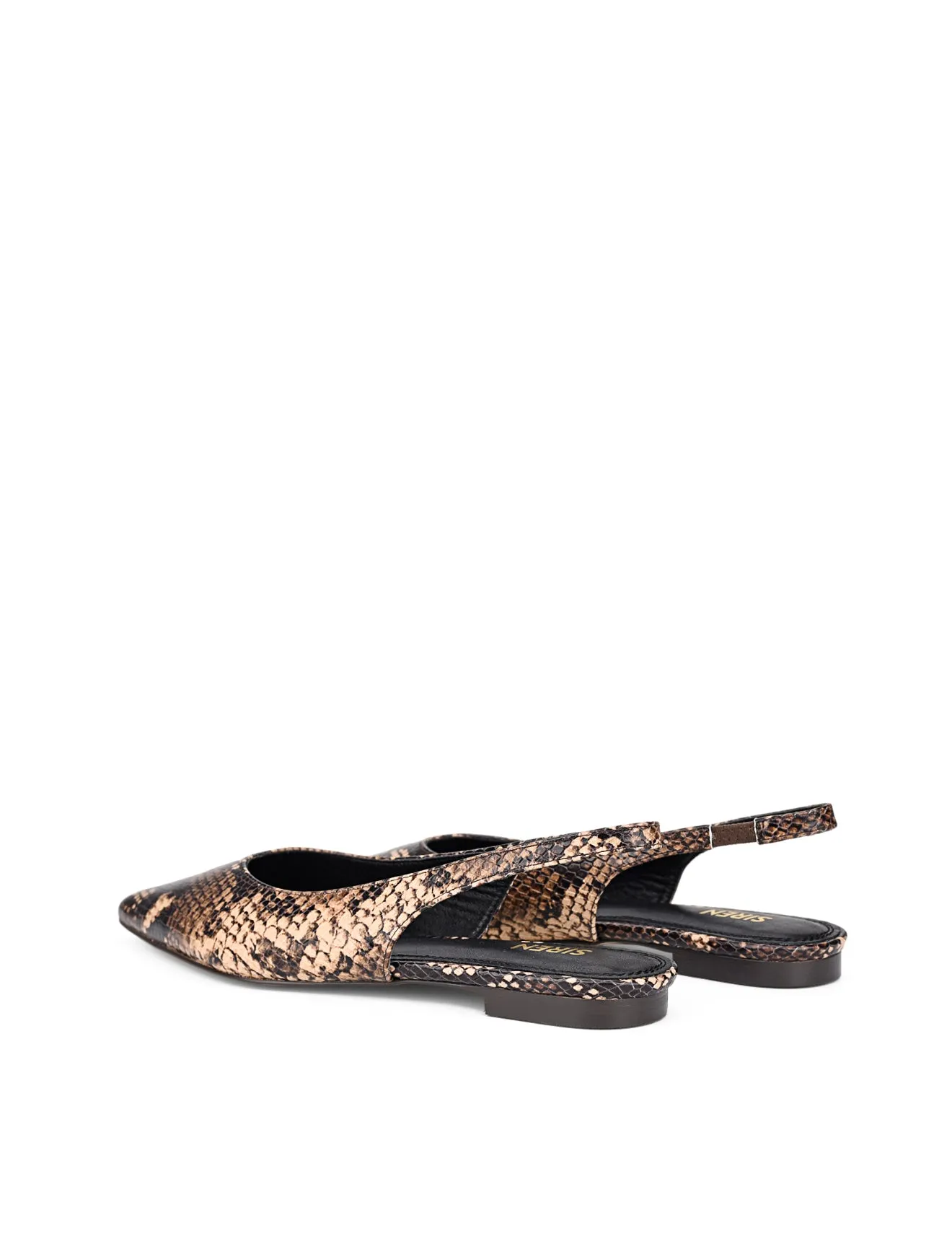 Lorie Slingback Flats - Brown Snake Leather sold by Siren Shoes product image thumbnail 3