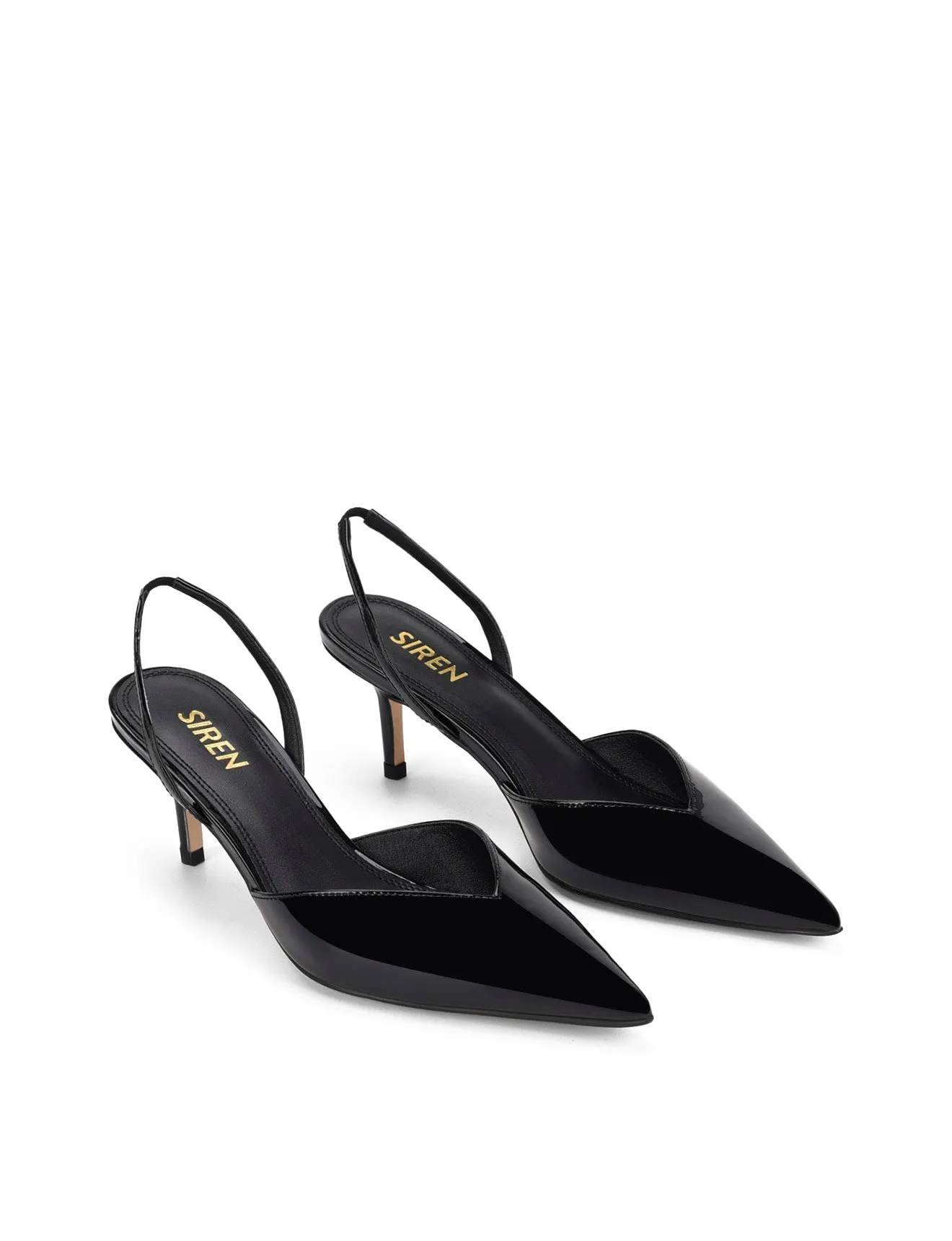 Yoco Slingback Kitten Heels - Black Patent Leather sold by Siren Shoes product image thumbnail 2