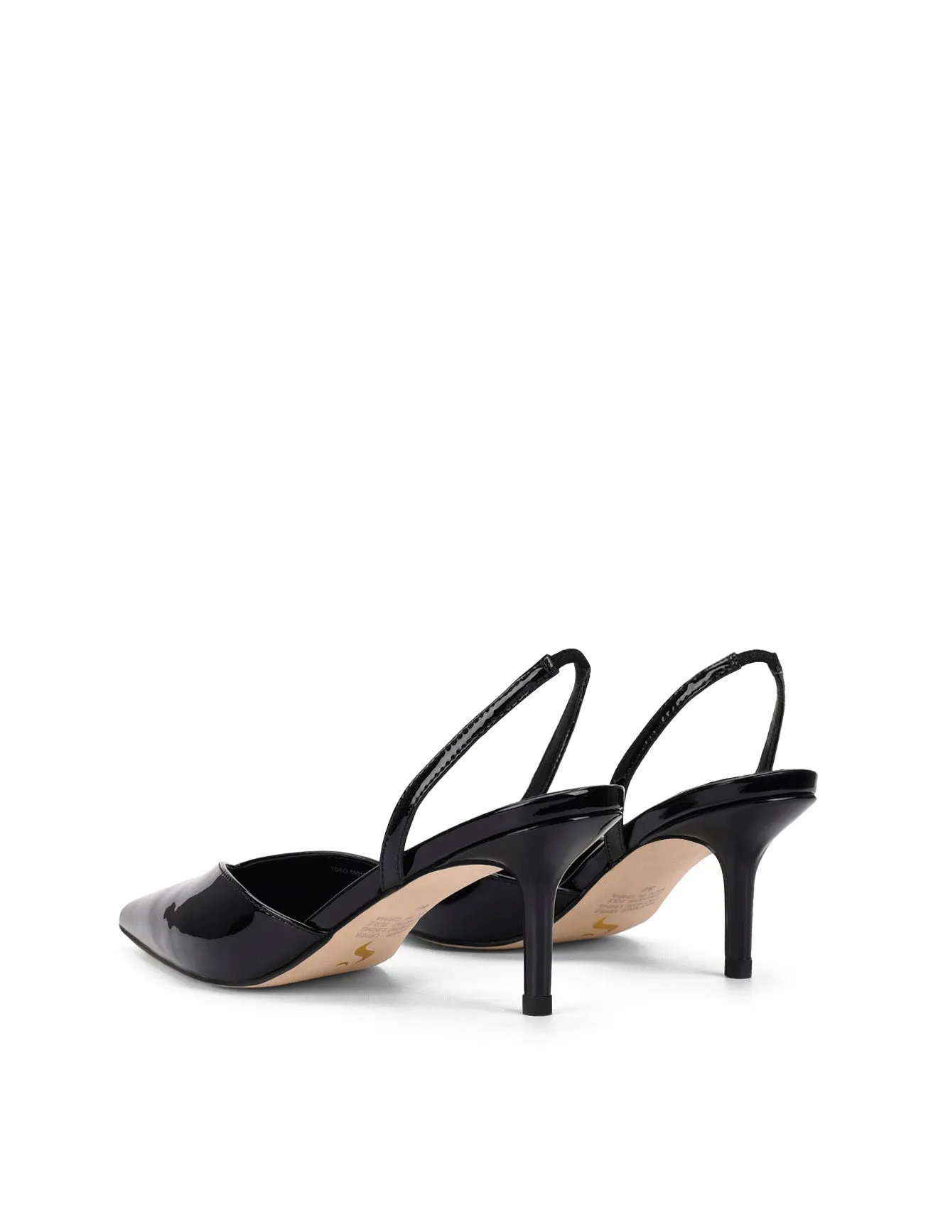 Yoco Slingback Kitten Heels - Black Patent Leather sold by Siren Shoes product image thumbnail 3
