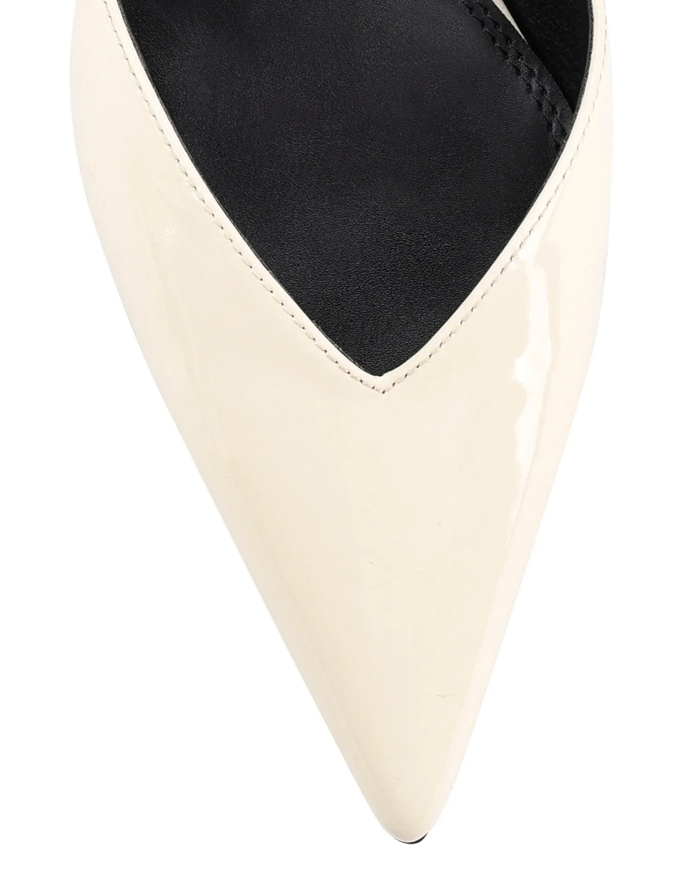 Yoco Slingback Kitten Heels - Chalk White Patent Leather sold by Siren Shoes product image thumbnail 4